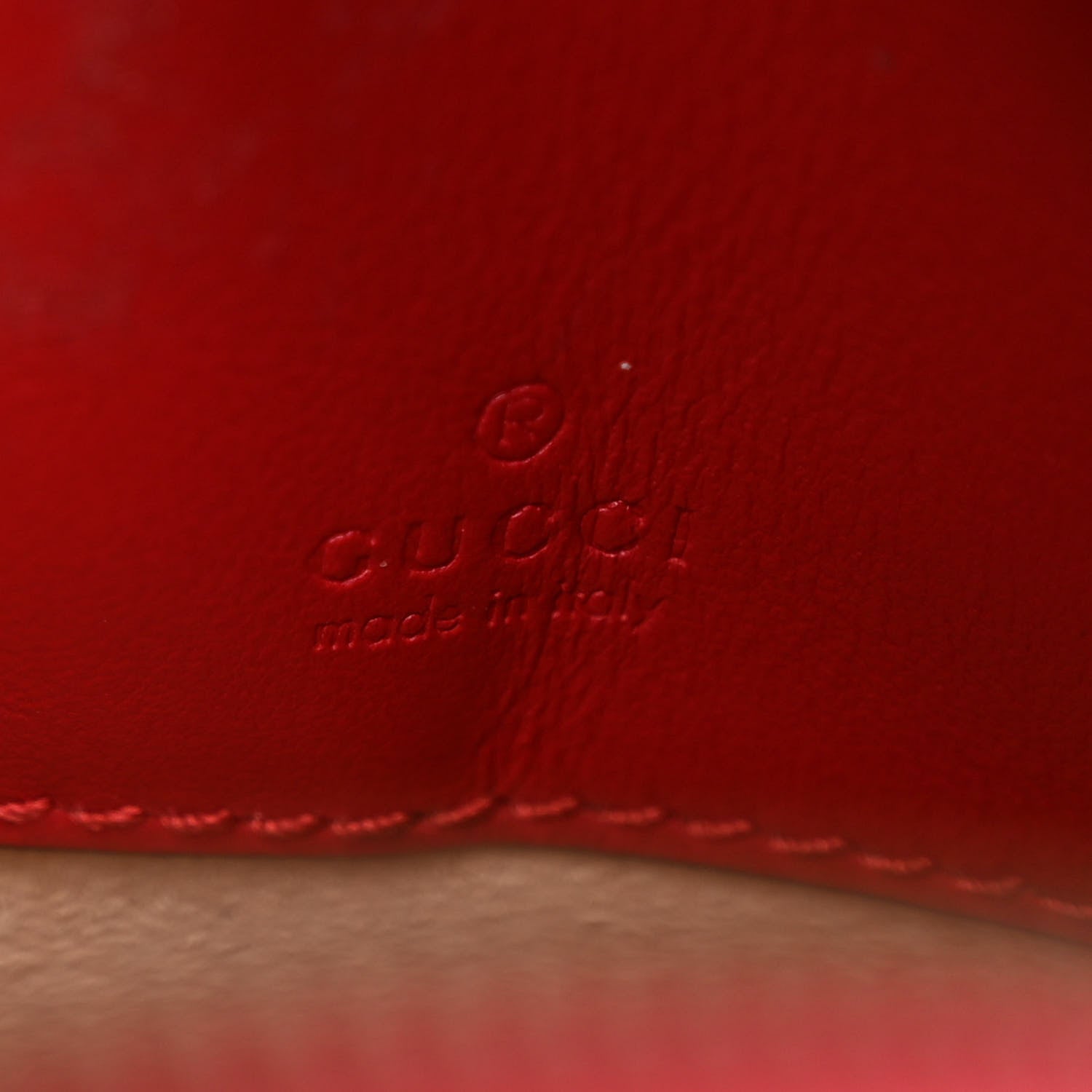 Gucci Calfskin Matelasse Mini GG Marmont Crossbody Bag Hibiscus Red 6 of 10