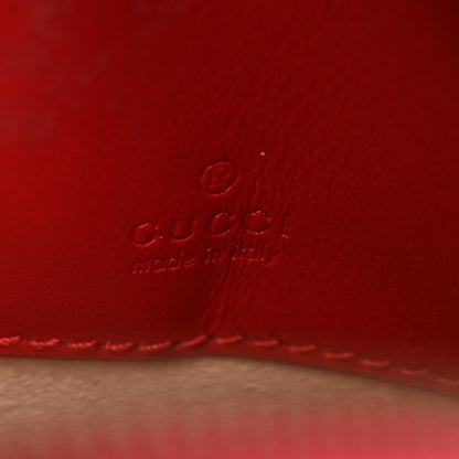 Gucci Calfskin Matelasse Mini GG Marmont Crossbody Bag Hibiscus Red 6 of 10