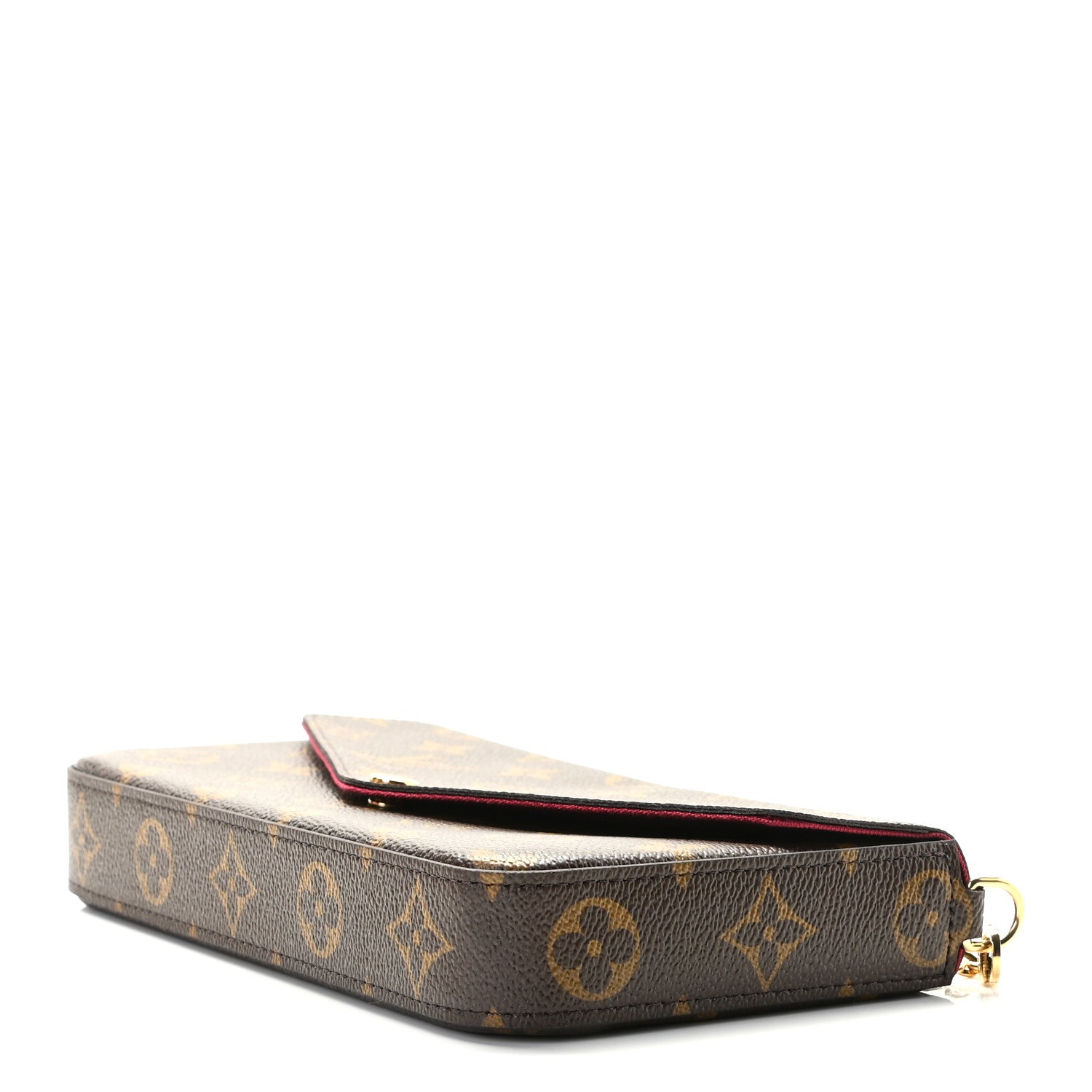 Louis Vuitton Monogram Pochette Felicie Chain Wallet Fuchsia 6 of 9
