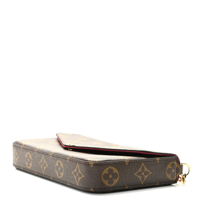 Louis Vuitton Monogram Pochette Felicie Chain Wallet Fuchsia 6 of 9