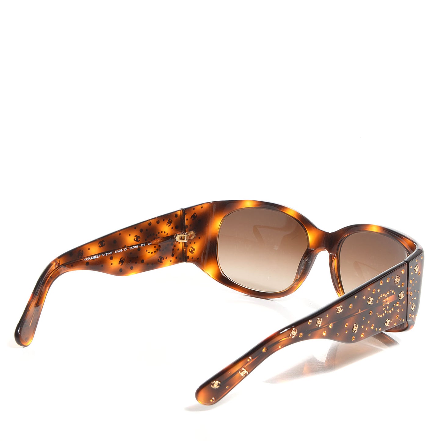 Swarovski Crystal CC Logo Sunglasses 5134-B Tortoise