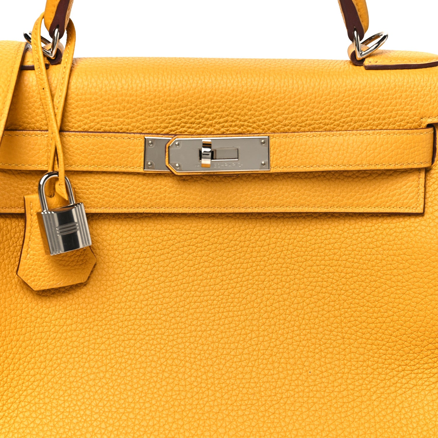 Hermes Togo Kelly Retourne 28 Jaune Ambre 8 of 11