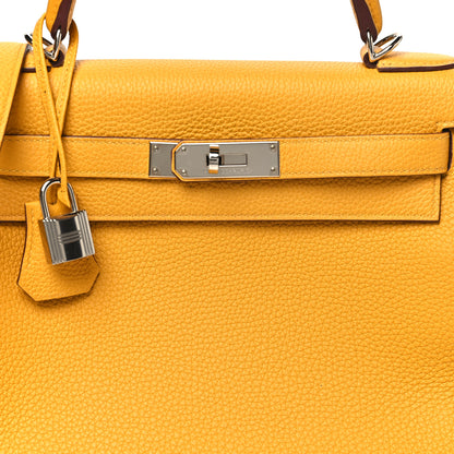 Hermes Togo Kelly Retourne 28 Jaune Ambre 8 of 11