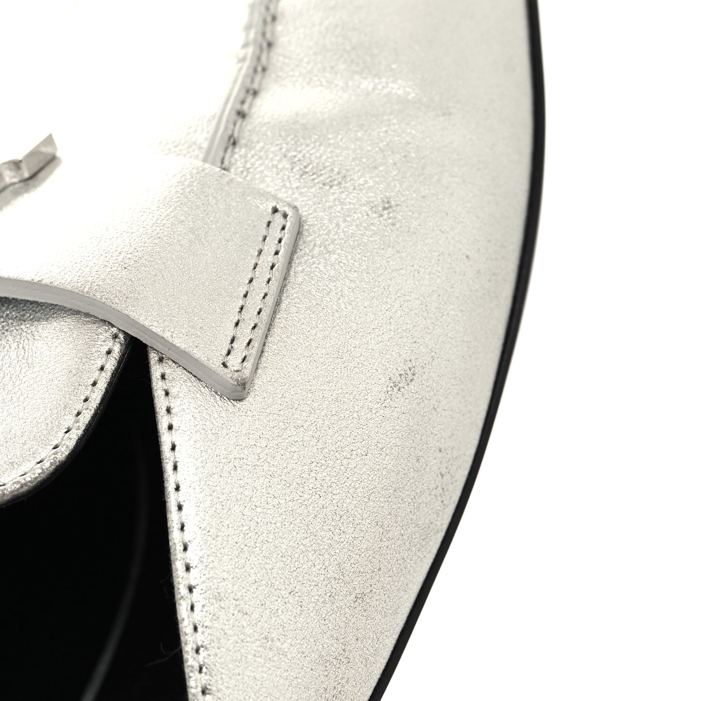 Metallic Nappa Trocadero Mule 38.5 Gris Argente