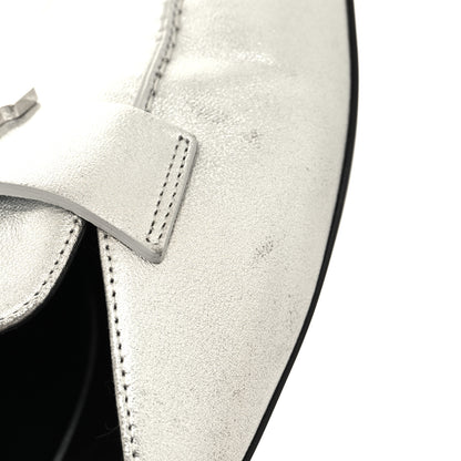 Hermes Metallic Nappa Trocadero Mule 38.5 Gris Argente 10 of 11