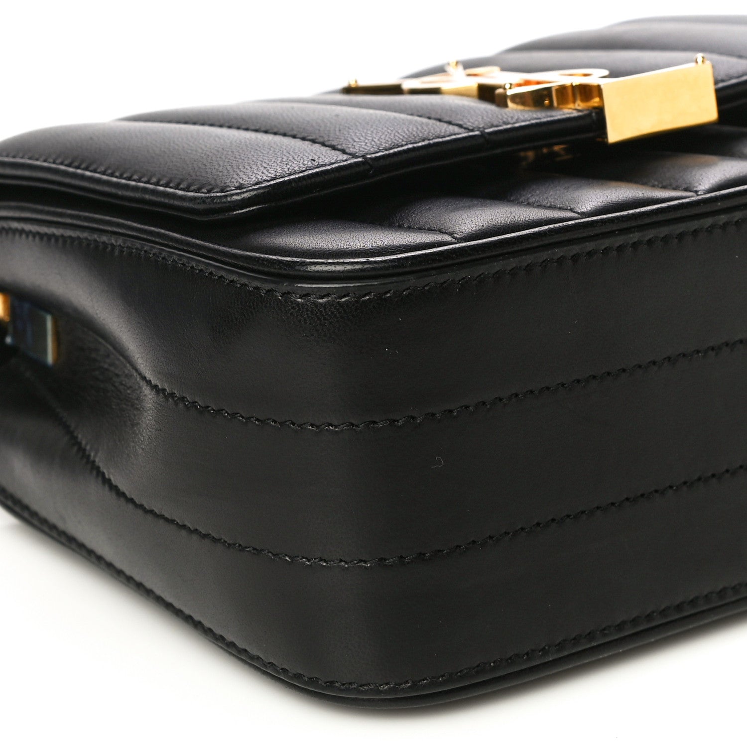 Saint Laurent Lambskin Matelasse Monogram Small Vicky Chain Bag Black 5 of 17