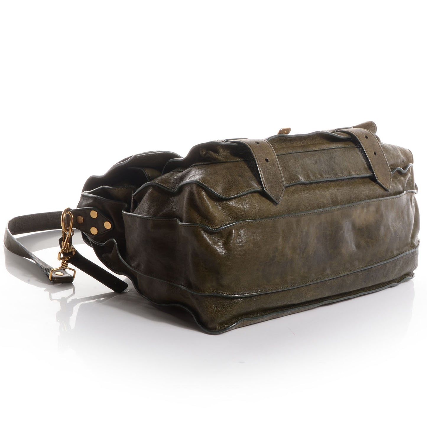 Lambskin PS1 Large Satchel Military