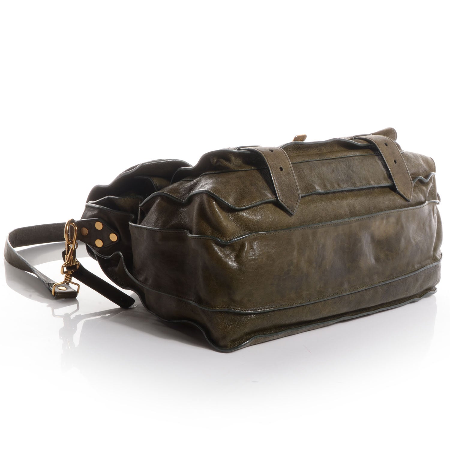 Proenza Schouler Lambskin PS1 Large Satchel Military 4 of 11