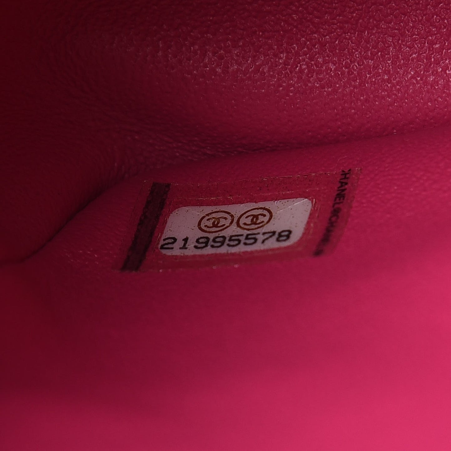 Lambskin Quilted Mini Square Flap Fuchsia