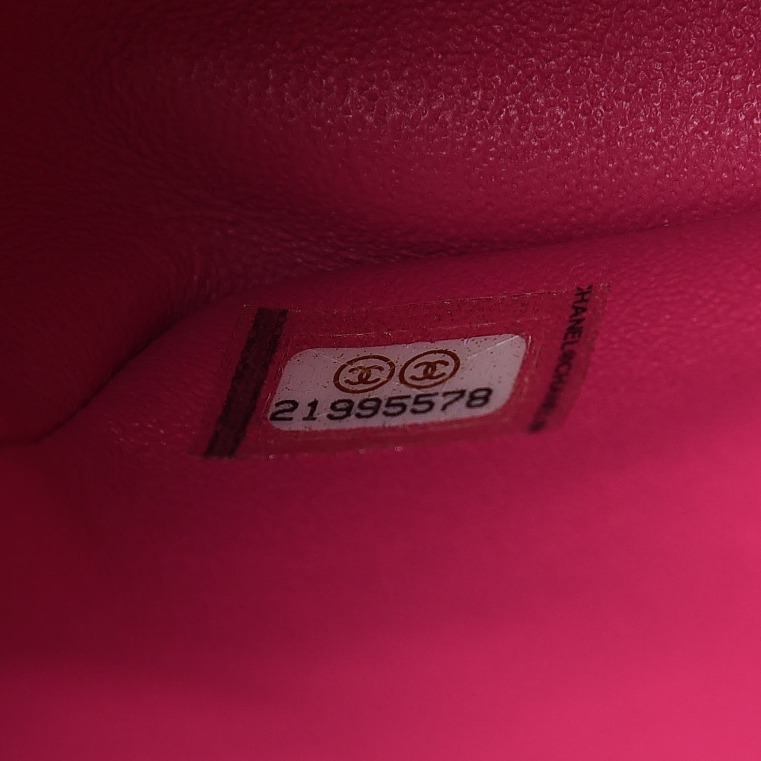 Chanel Lambskin Quilted Mini Square Flap Fuchsia 8 of 9