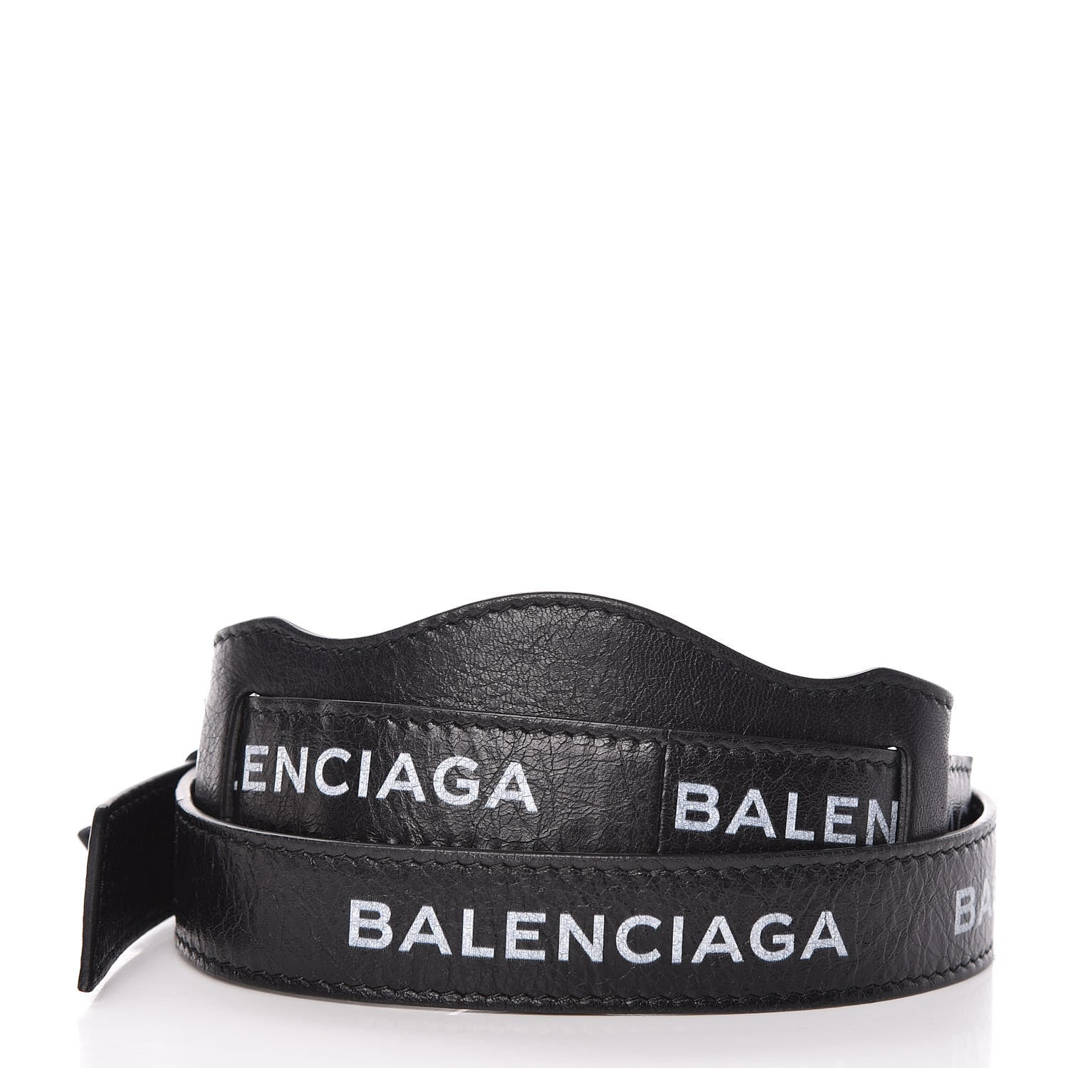 Balenciaga Agneau Classic Hardware Logo Shoulder Strap Black 2 of 4