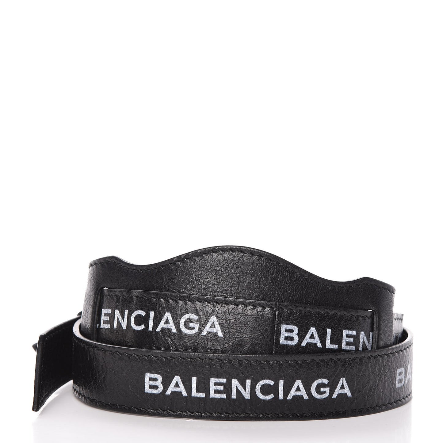 Agneau Classic Hardware Logo Shoulder Strap Black