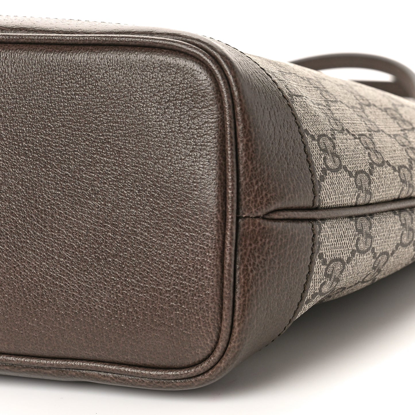 GG Supreme Monogram Textured Dollar Calfskin Web Small Ophidia Tote Beige Ebony New Acero