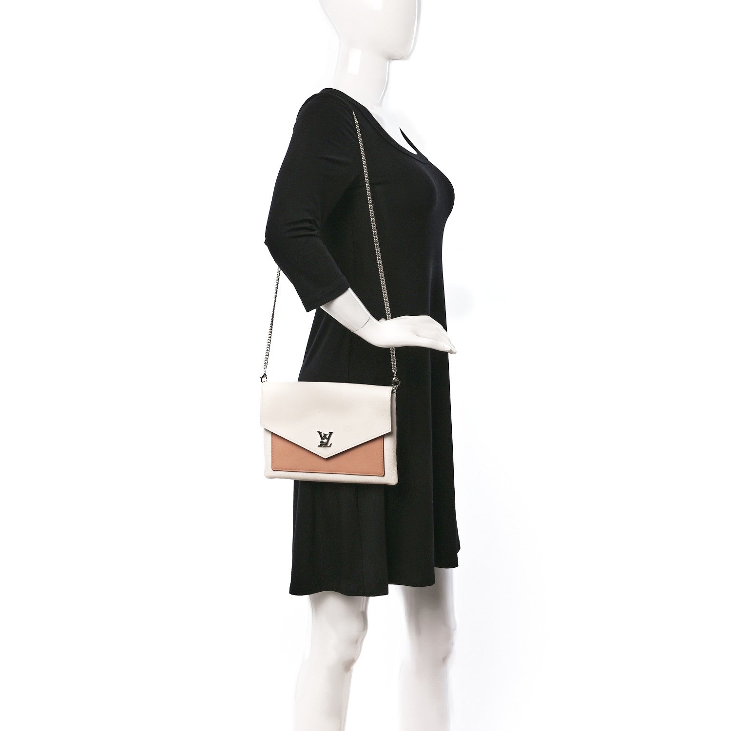 Louis Vuitton Soft Calfskin My Lockme Pochette Rose Silk Quartz 2 of 11