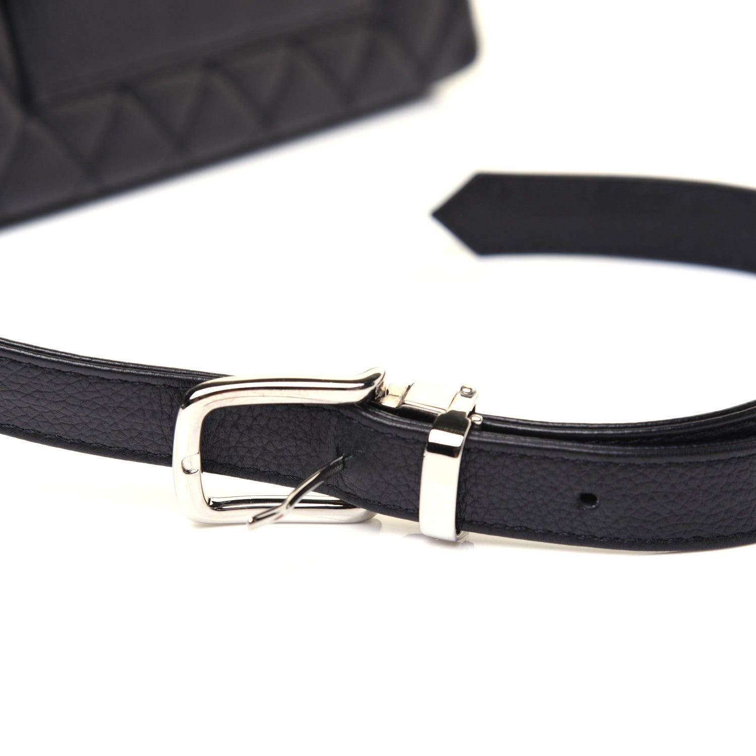 Chanel Grained Calfskin Quilted 2.55 Reissue Flap Belt Bag Clutch Black 13 of 14