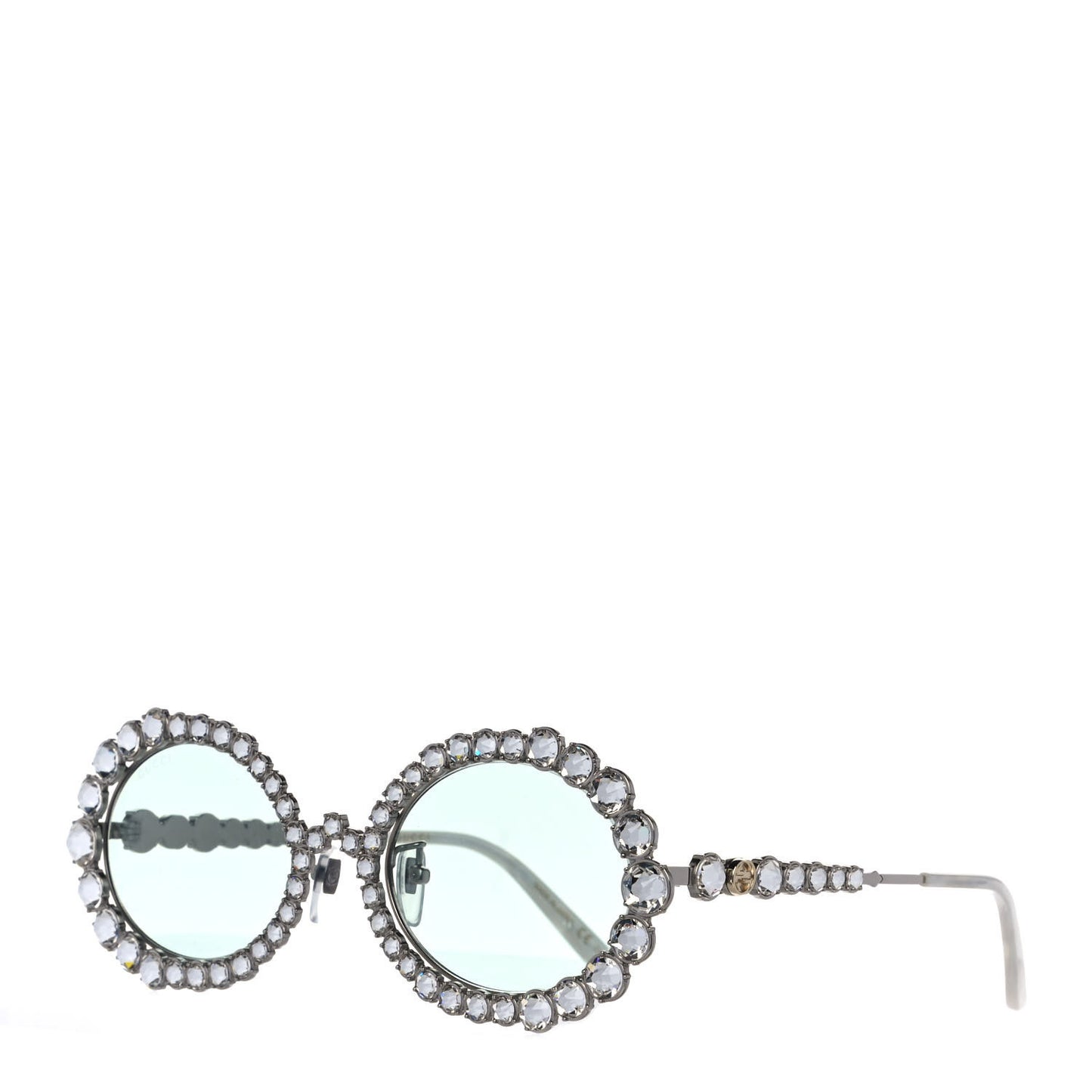 Crystal Oval Sunglasses GG0620S Silver
