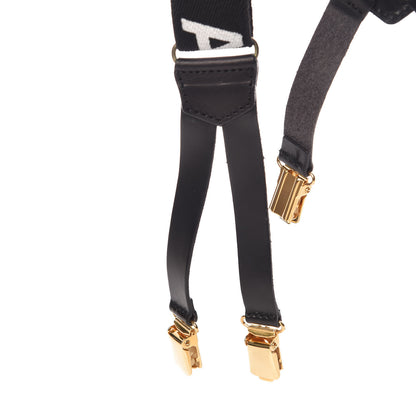 Chanel Logo Suspenders Black White 7 of 9