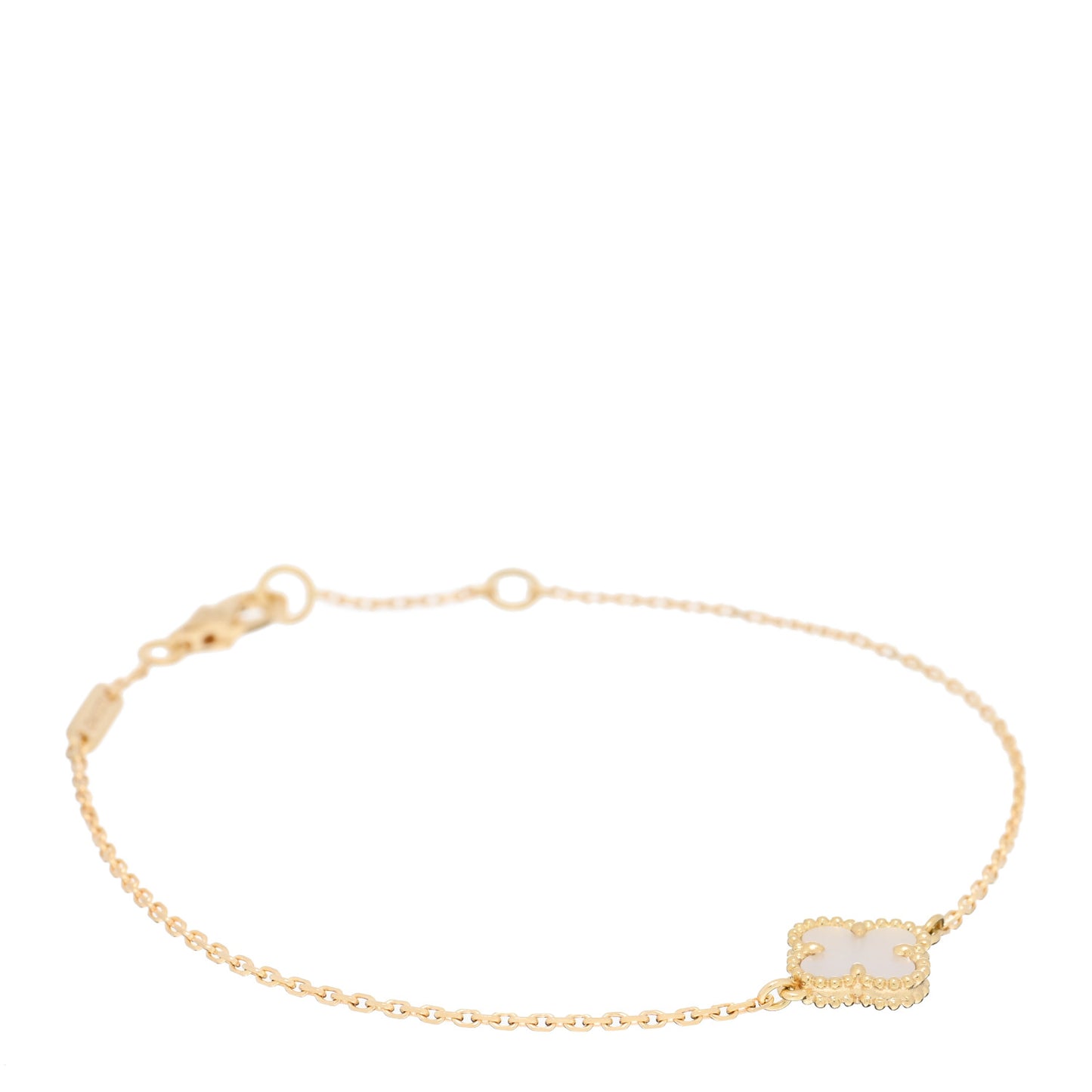 18K Yellow Gold Mother of Pearl Sweet Alhambra Bracelet