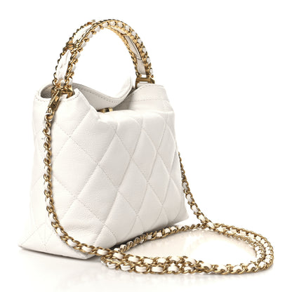Chanel Caviar Quilted Chanel Way Clutch With Chain White 2 of 11