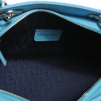Christian Dior Calfskin Cannage Tote Turquoise 5 of 7
