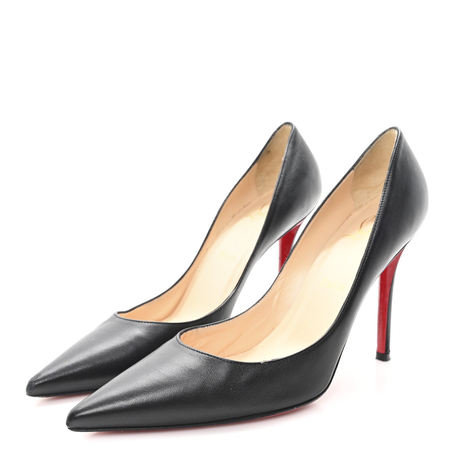Christian Louboutin Nappa Apostrophy 100 Pumps 38 Black 4 of 10