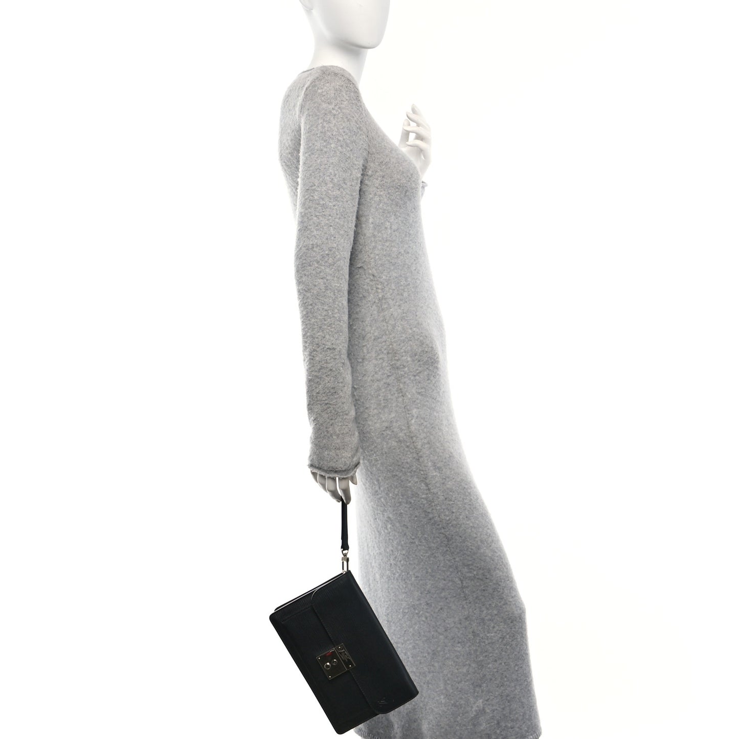 Epi Pochette Sellier Dragonne Clutch Black