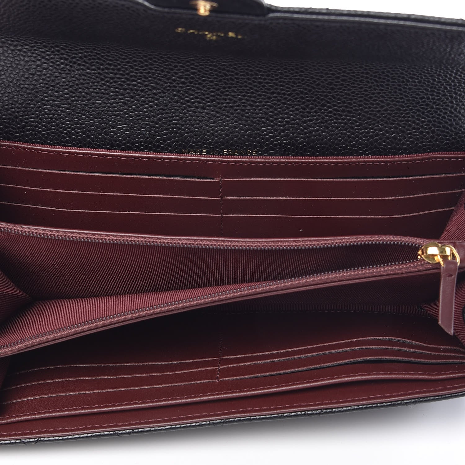 Chanel Caviar Quilted Large Gusset Flap Wallet Black 5 of 9
