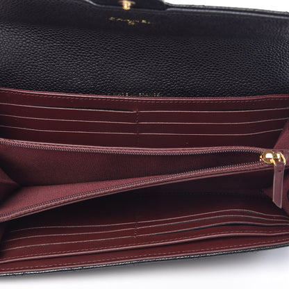 Chanel Caviar Quilted Large Gusset Flap Wallet Black 5 of 9