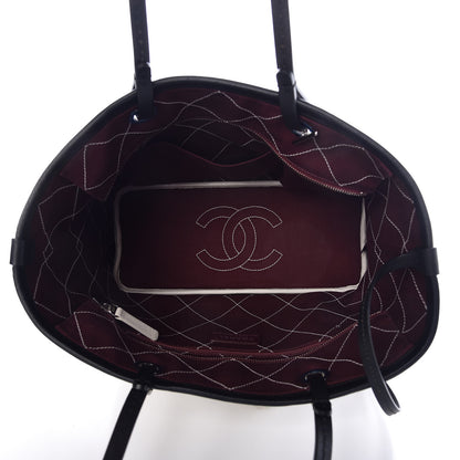 Chanel Grained Calfskin Shopping Fever Tote White 6 of 11
