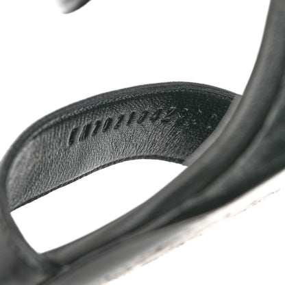 Hermes Nappa Brisbane Wedge Sandals 37 Black 8 of 11
