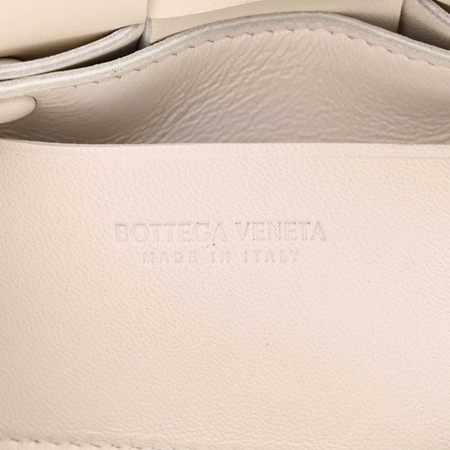 Lambskin Maxi Intrecciato Extra Mini Cassette Crossbody Bag White