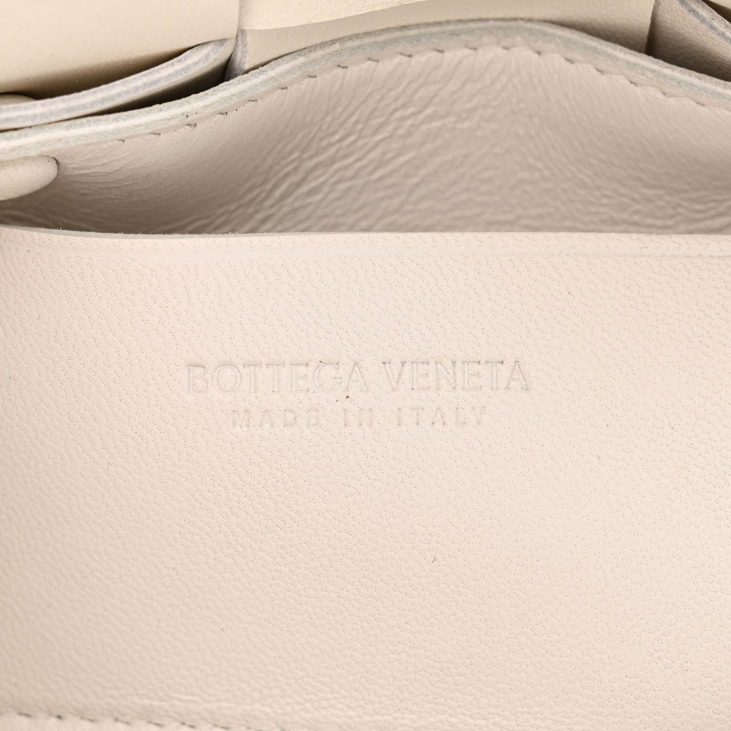 Bottega Veneta Lambskin Maxi Intrecciato Extra Mini Cassette Crossbody Bag White 6 of 9