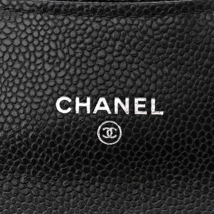 Chanel Caviar Quilted Flap Card Holder On Chain Black 6 of 13