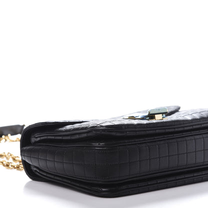 Celine Calfskin Quilted Medium C Bag Black 6 of 9
