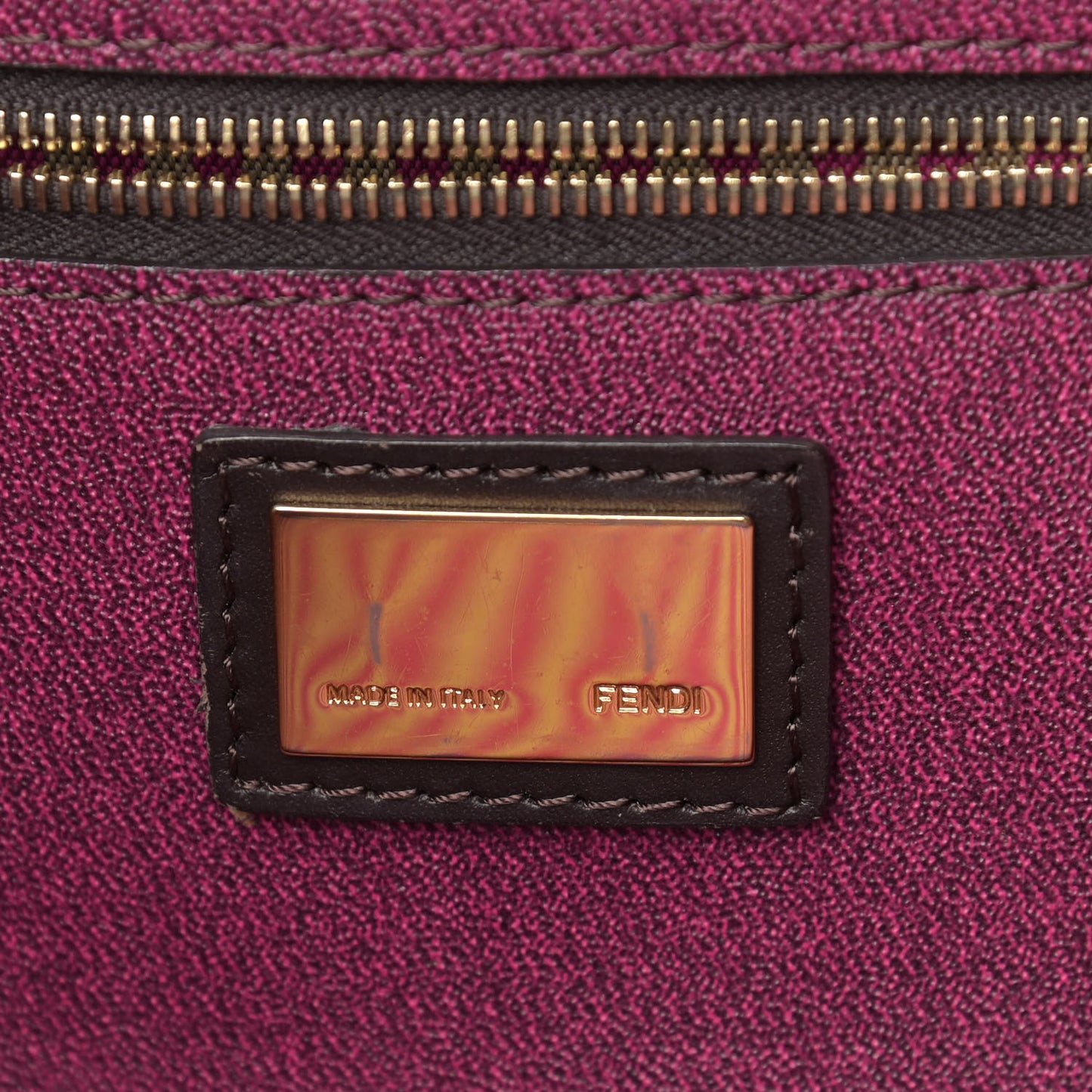 Zucca Spalmati Medium Roll Tote Tobacco Fuxia