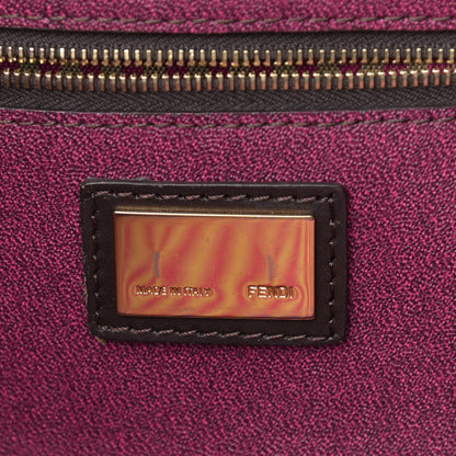 Fendi Zucca Spalmati Medium Roll Tote Tobacco Fuxia 6 of 17