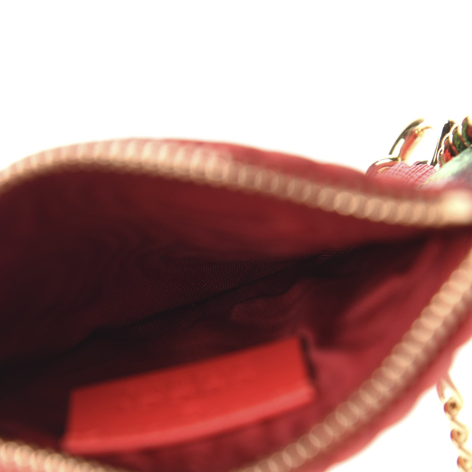 Gucci GG Supreme Monogram Embroidered Strawberry Pass Holder Crossbody Multicolor 5 of 10