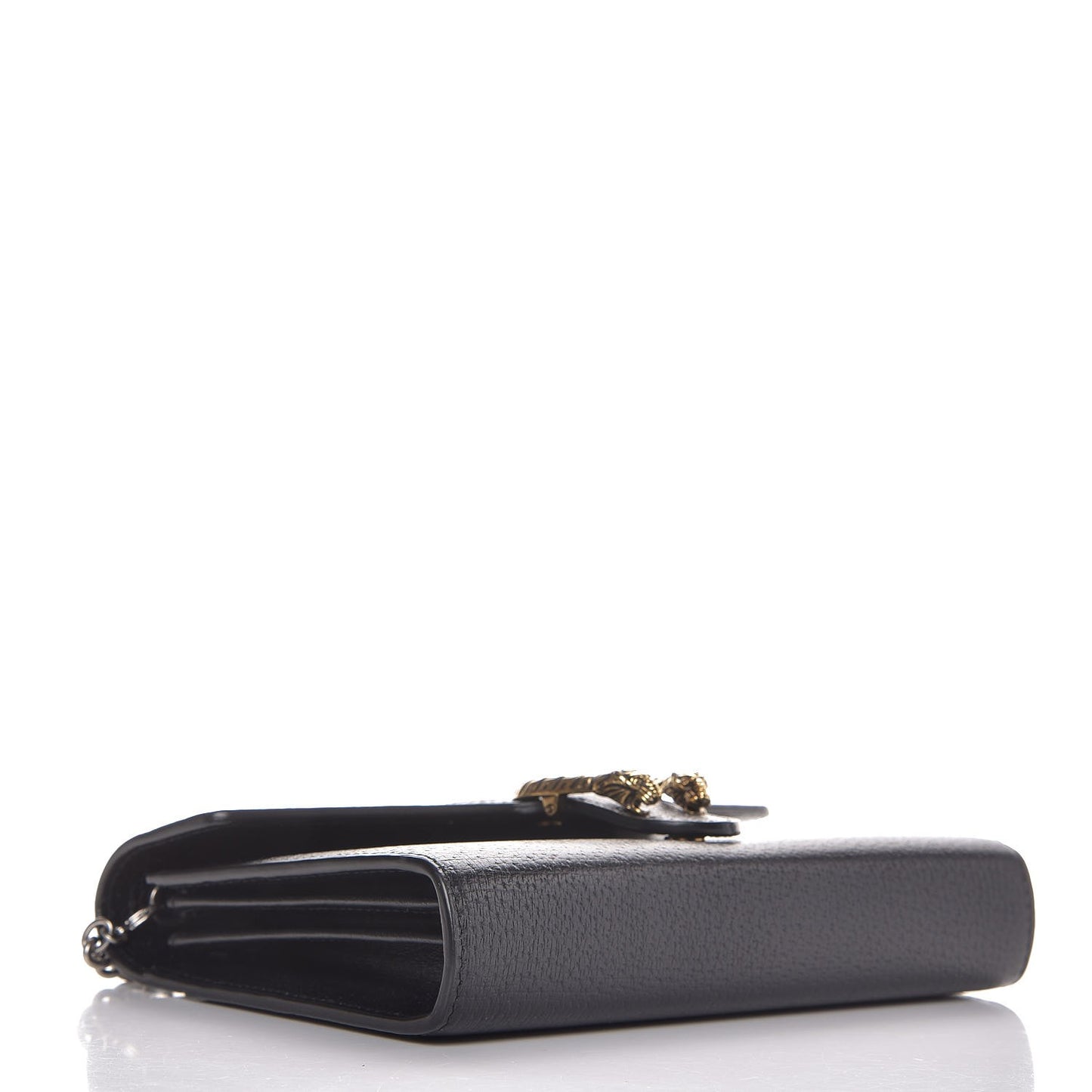 Calfskin Web Mini Dionysus Chain Wallet Black