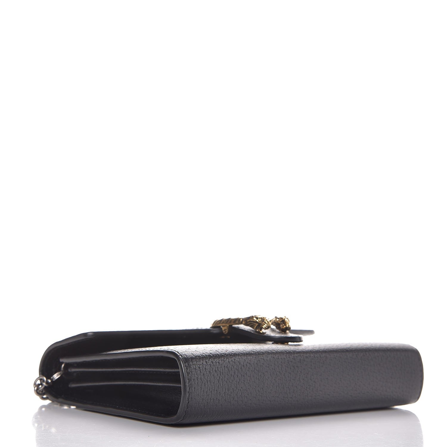 Gucci Calfskin Web Mini Dionysus Chain Wallet Black 4 of 8