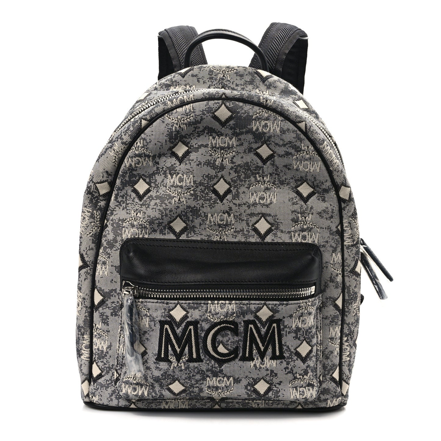 Vintage Jacquard Monogram Backpack Grey