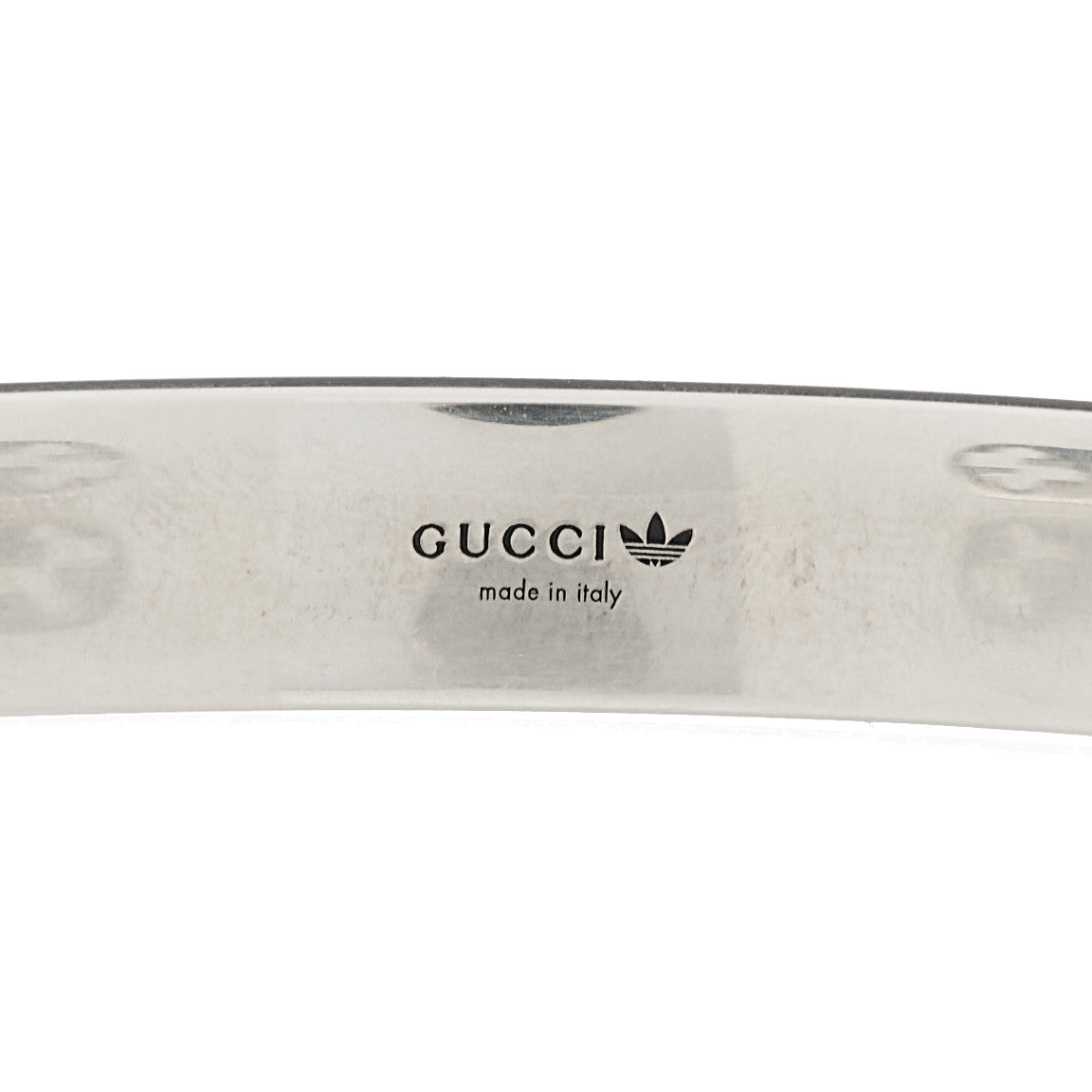 Gucci X ADIDAS Sterling Silver Enamel Cuff Bracelet 18 Yellow Blue 5 of 5