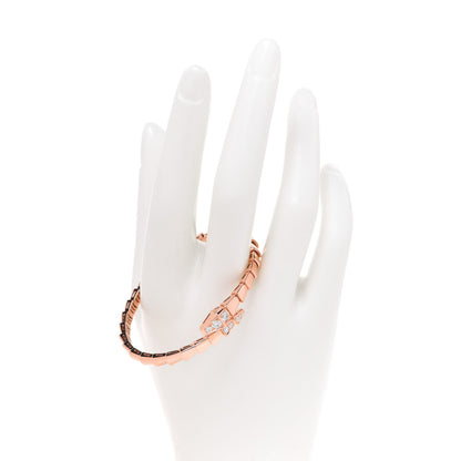 Bulgari 18K Rose Gold Diamond Serpenti Viper Bracelet S 2 of 6