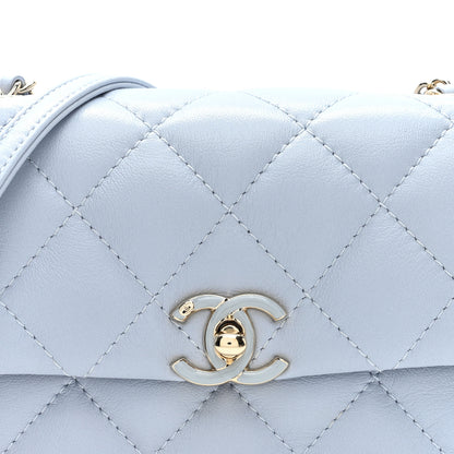 Chanel Lambskin Quilted Chain Around Flap Light Grey 8 of 11