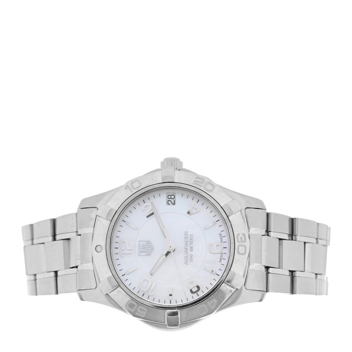 Tag Heuer Stainless Steel Mother of Pearl 32mm Aquaracer Lady Quartz Watch WAF1311 2 of 4