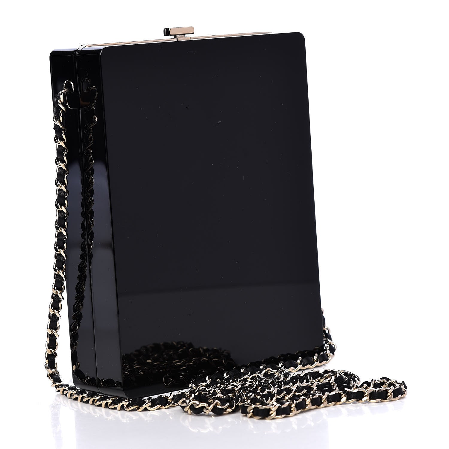 Chanel Plexiglass Strass N°5 Minaudiere Black Gold 3 of 11