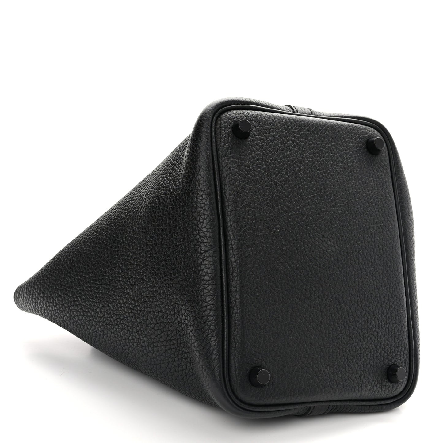 Taurillon Clemence Monochrome Picotin Lock 18 PM Black