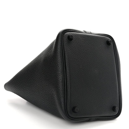 Hermes Taurillon Clemence Monochrome Picotin Lock 18 PM Black 4 of 12