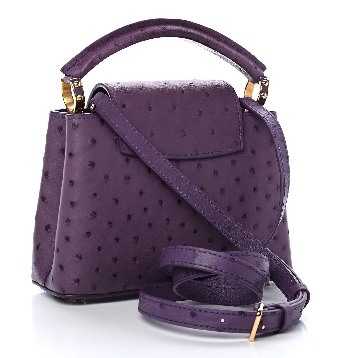 Ostrich Capucines Mini Amethyst