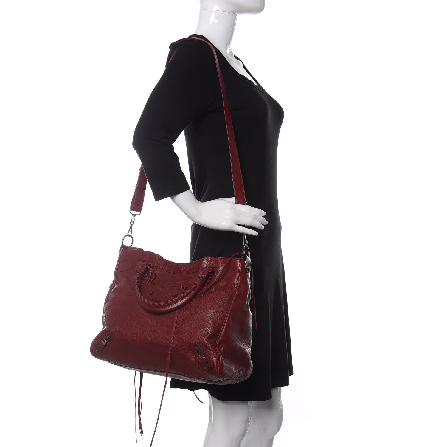 Balenciaga Agneau Classic Hardware Velo Rouge Cerise 2 of 10