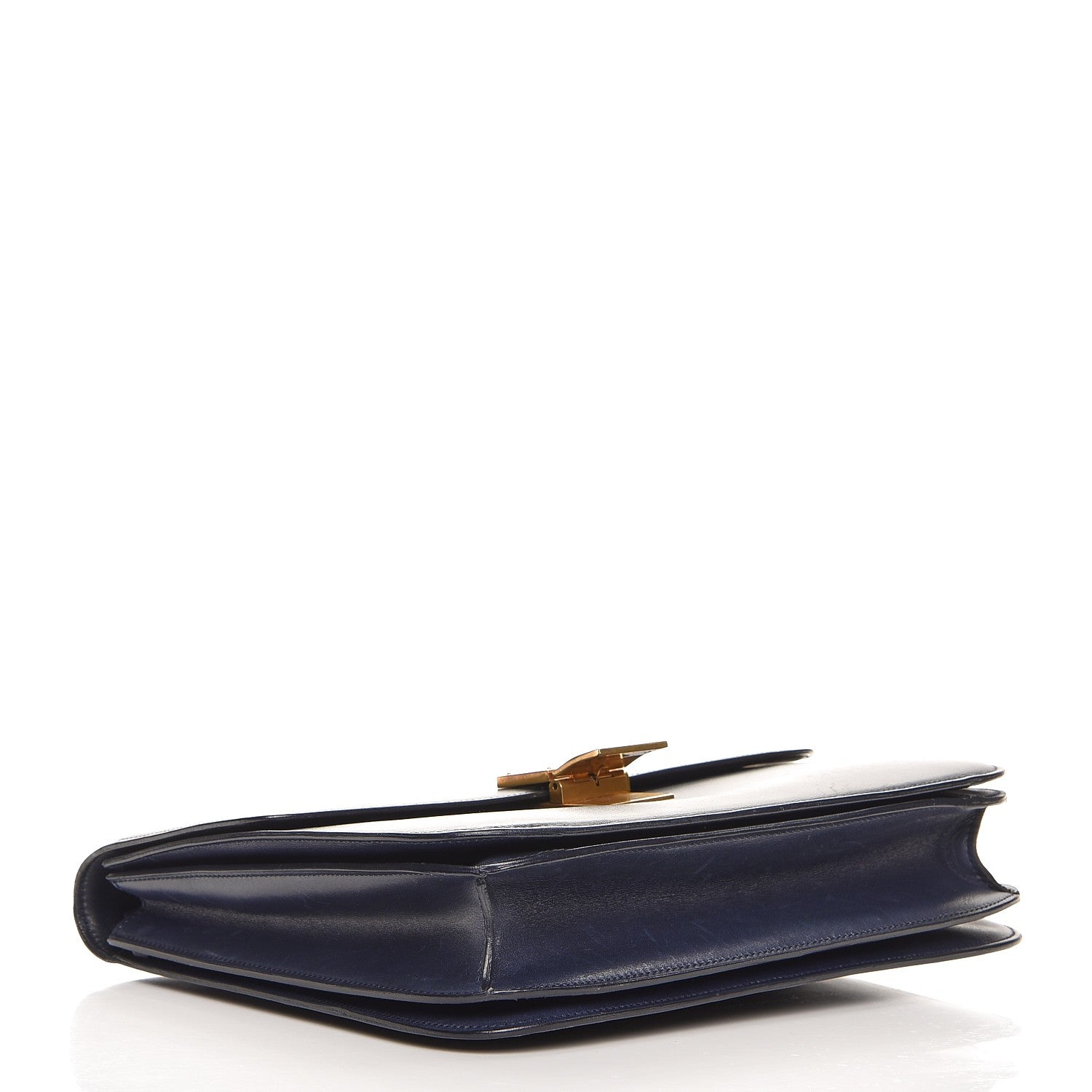 Celine Smooth Calfskin Large Classic Box Flap Bag Navy 4 of 11